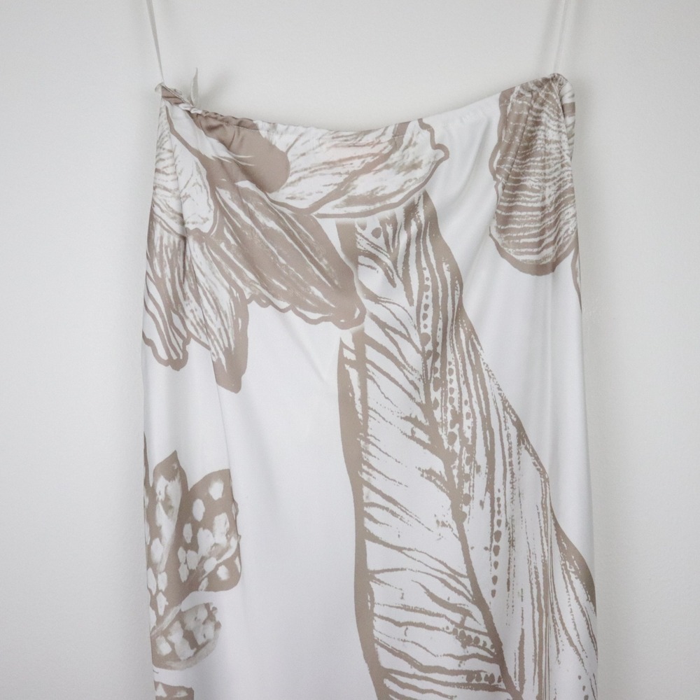 NWT Rococo Sand Ines Maxi Long Skirt Medium Light Brown White Tropical Leaf - Picture 5 of 13